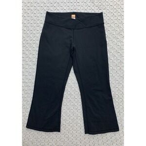 Lucy Power Capri Women's‎ size Small Black Crossover  Wide Leg Pants Made Usa